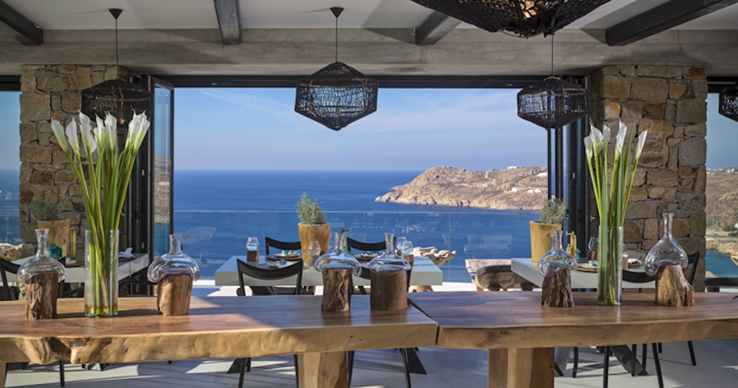 Myconian Utopia Resort, at the table