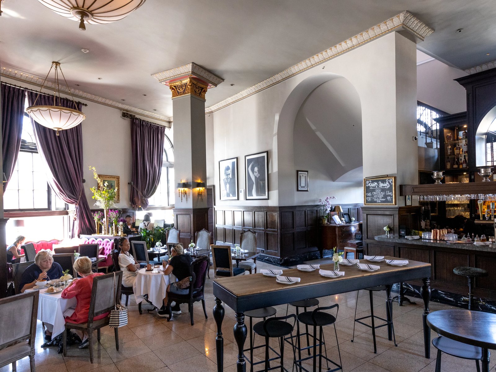 Culver Hotel, at the table