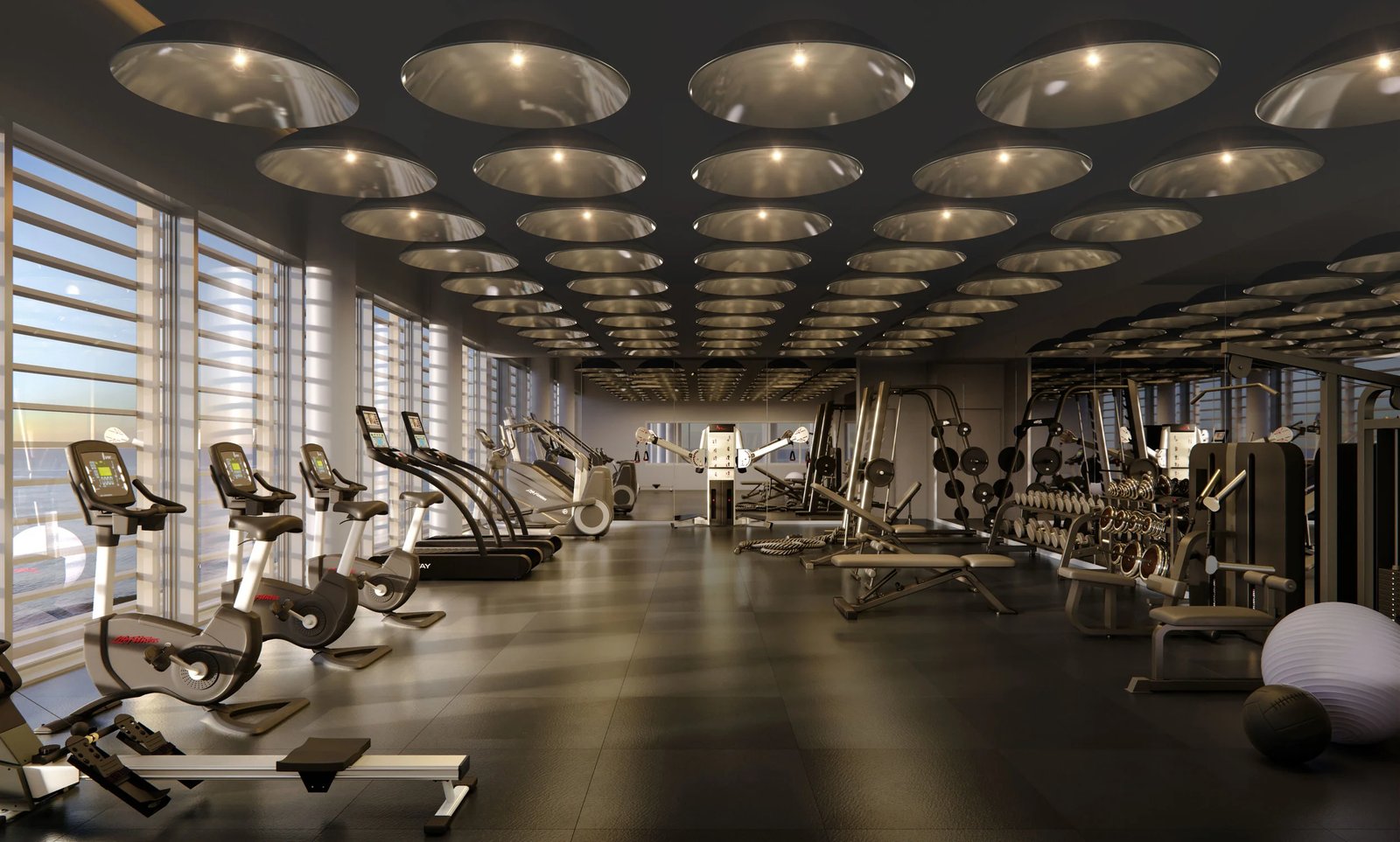 Asbury Ocean Club Hotel, the gym and yoga deck