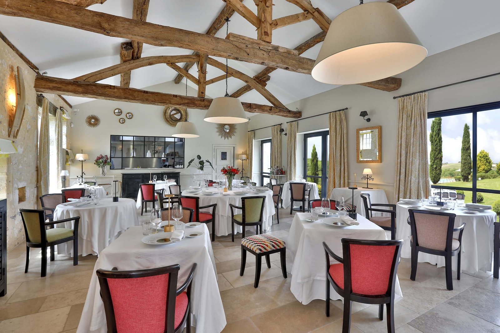 La Chartreuse du Bignac, the barn restaurant and terrace