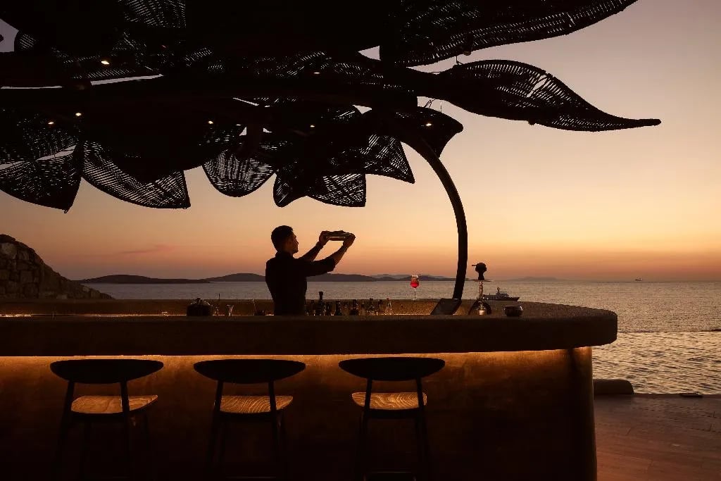 Amazon Mykonos Resort & Spa, at the table