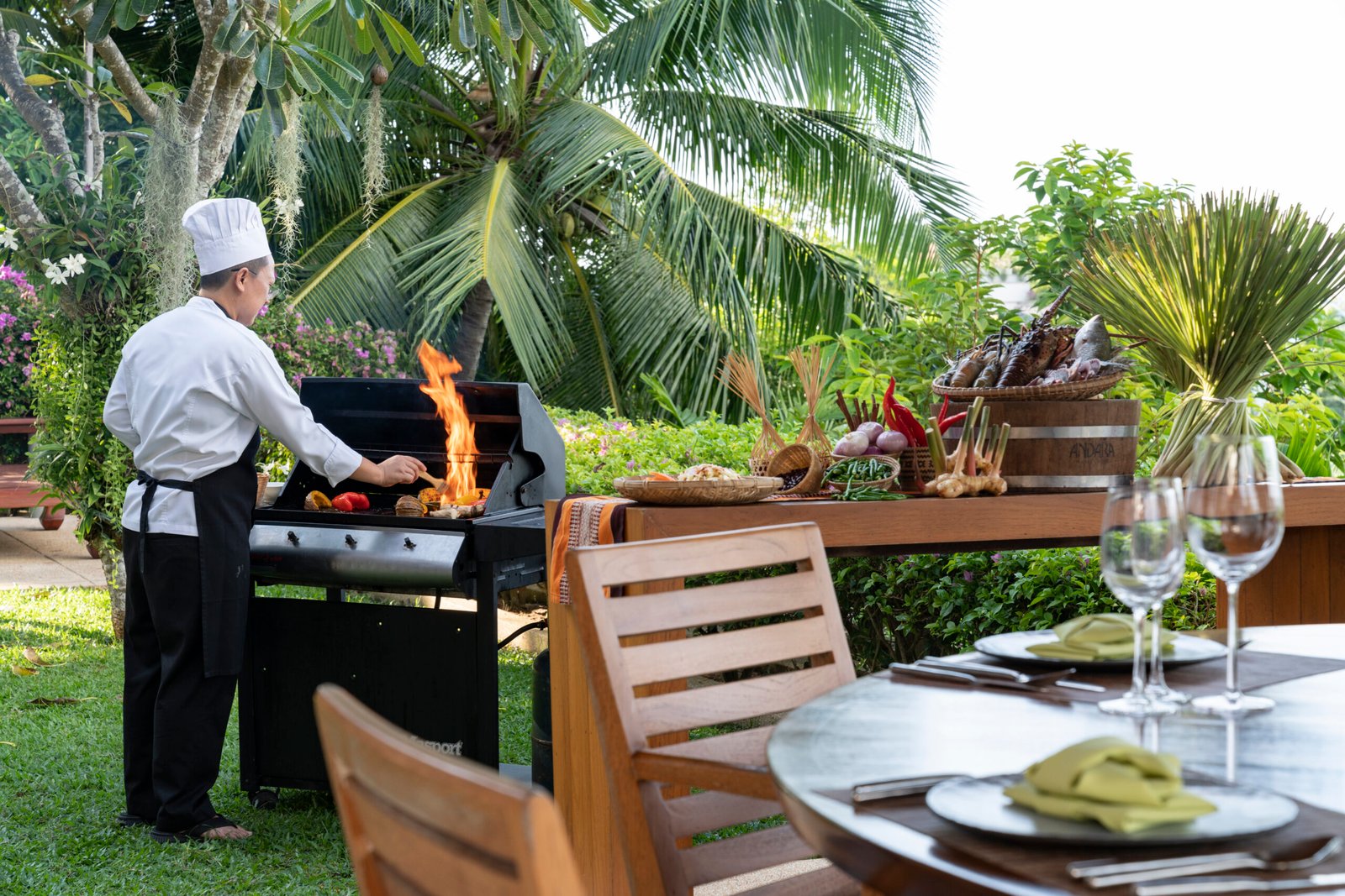 Andara Resort & Villas, at the table