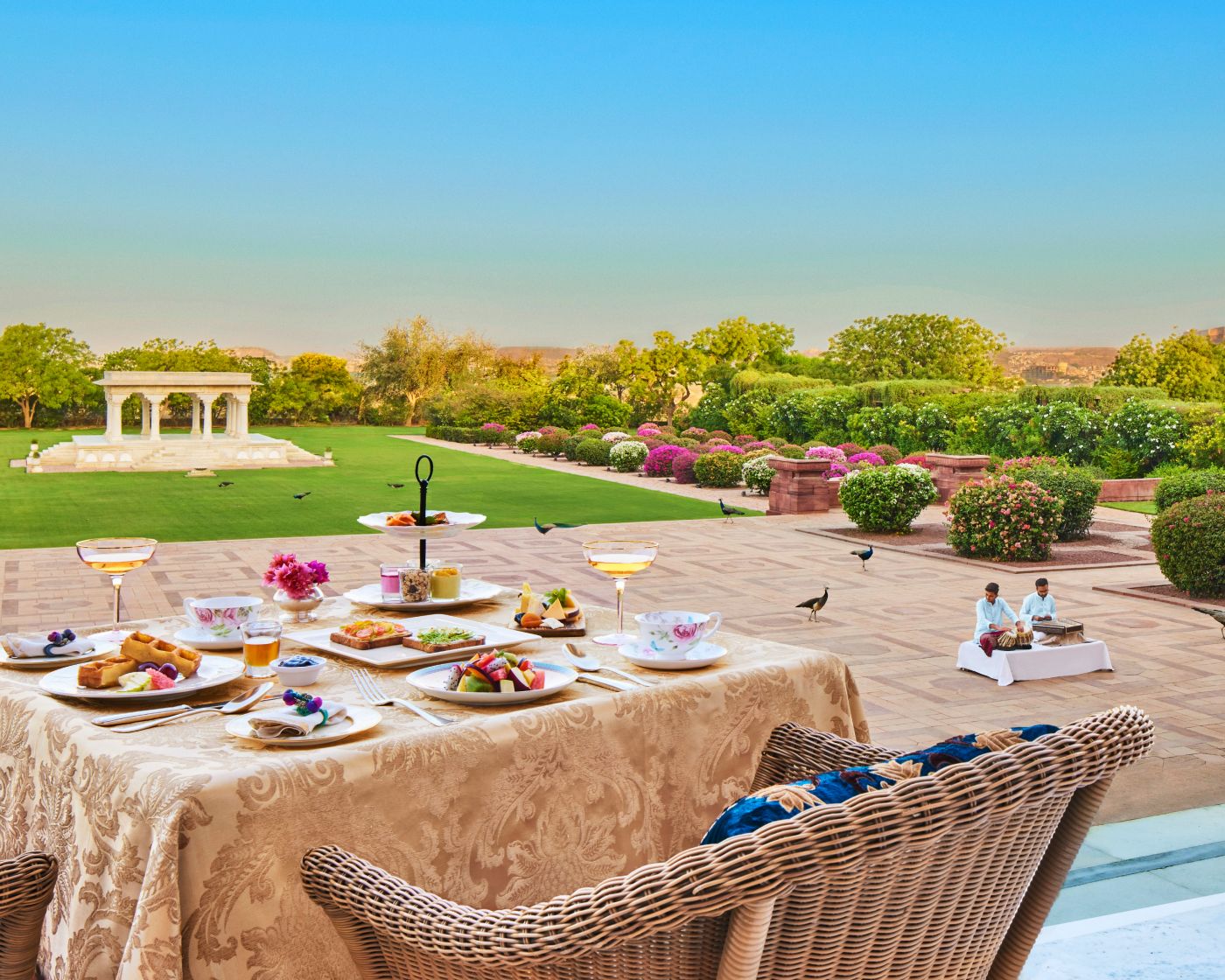 Umaid Bhawan Palace, Jodhpur, at the table