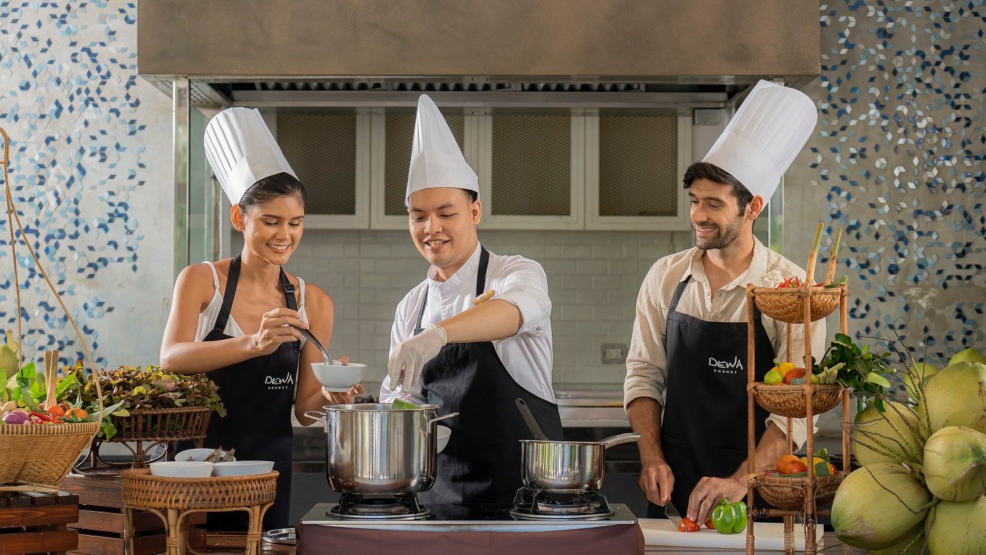 Dewa Phuket Resort & Villas, at the table