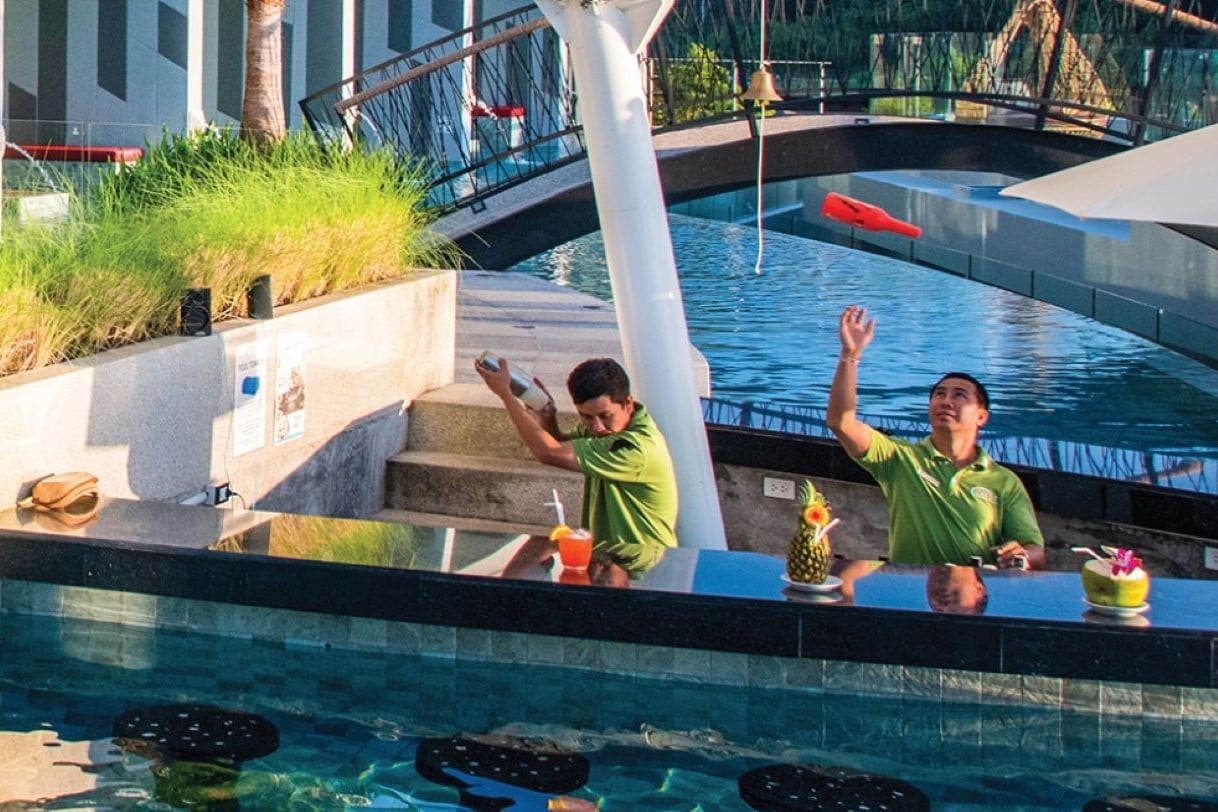 Crest Resort and Pool Villas, at the table