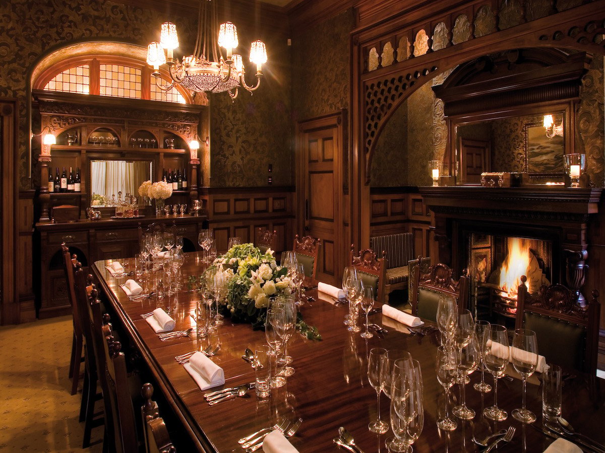 Otahuna Lodge, formal dining room