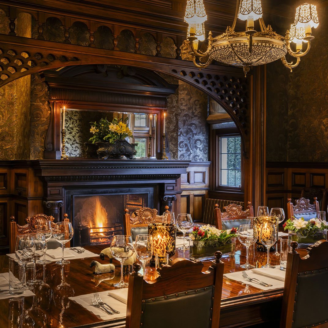 Otahuna Lodge, formal dining room