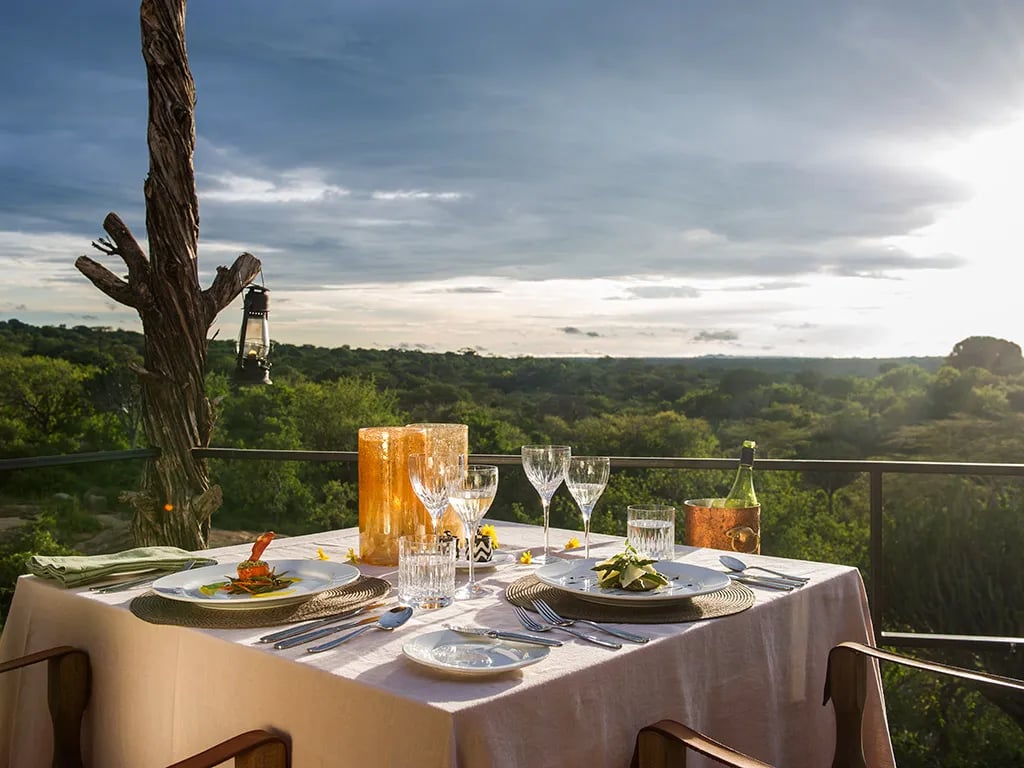Mwiba Lodge, at the table