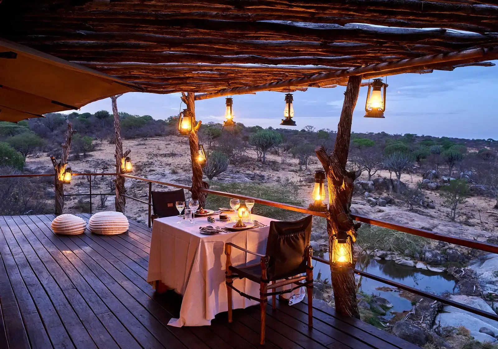 Mwiba Lodge, at the table