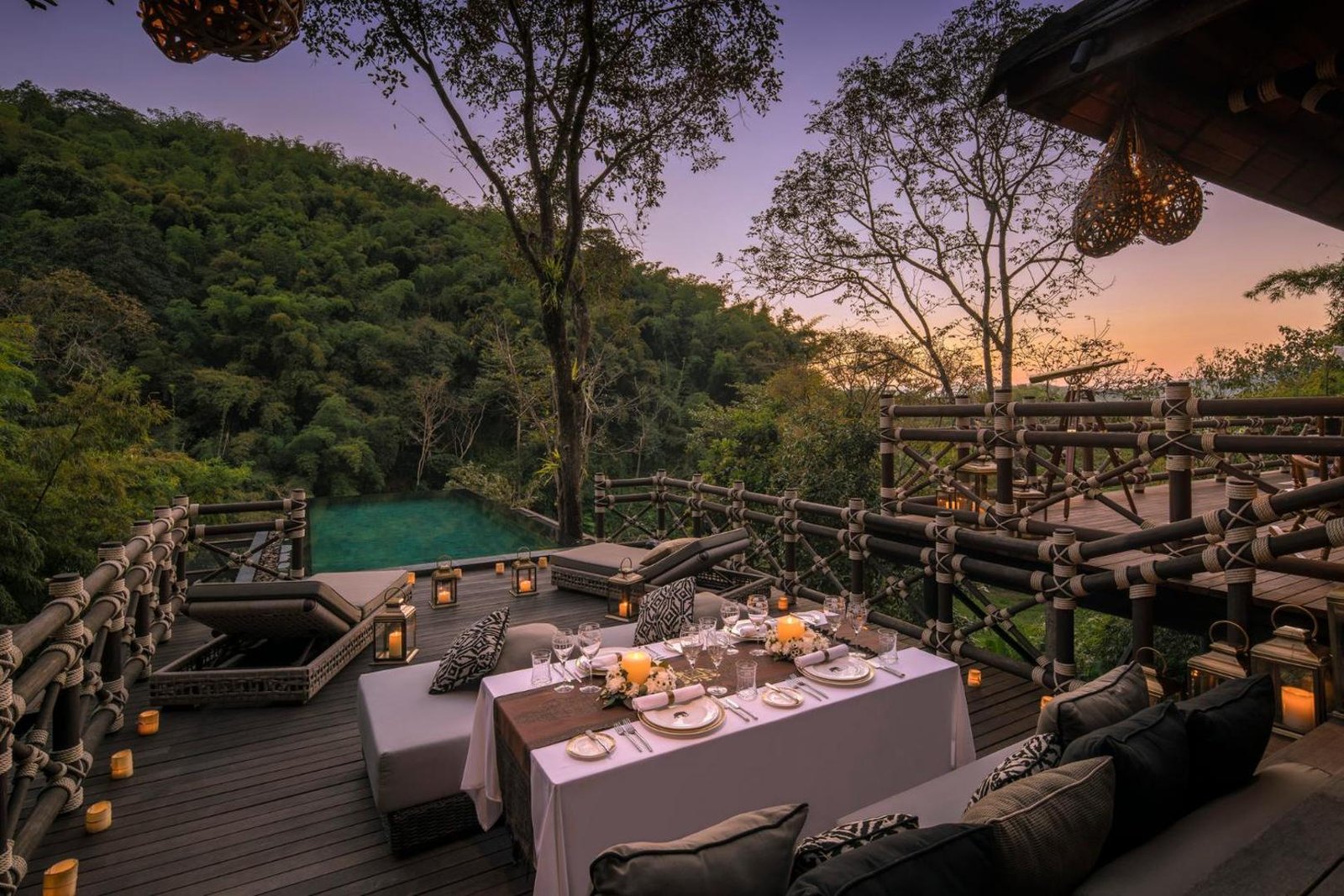 Four Seasons Tented Camp Golden Triangle, Thailand, at the table