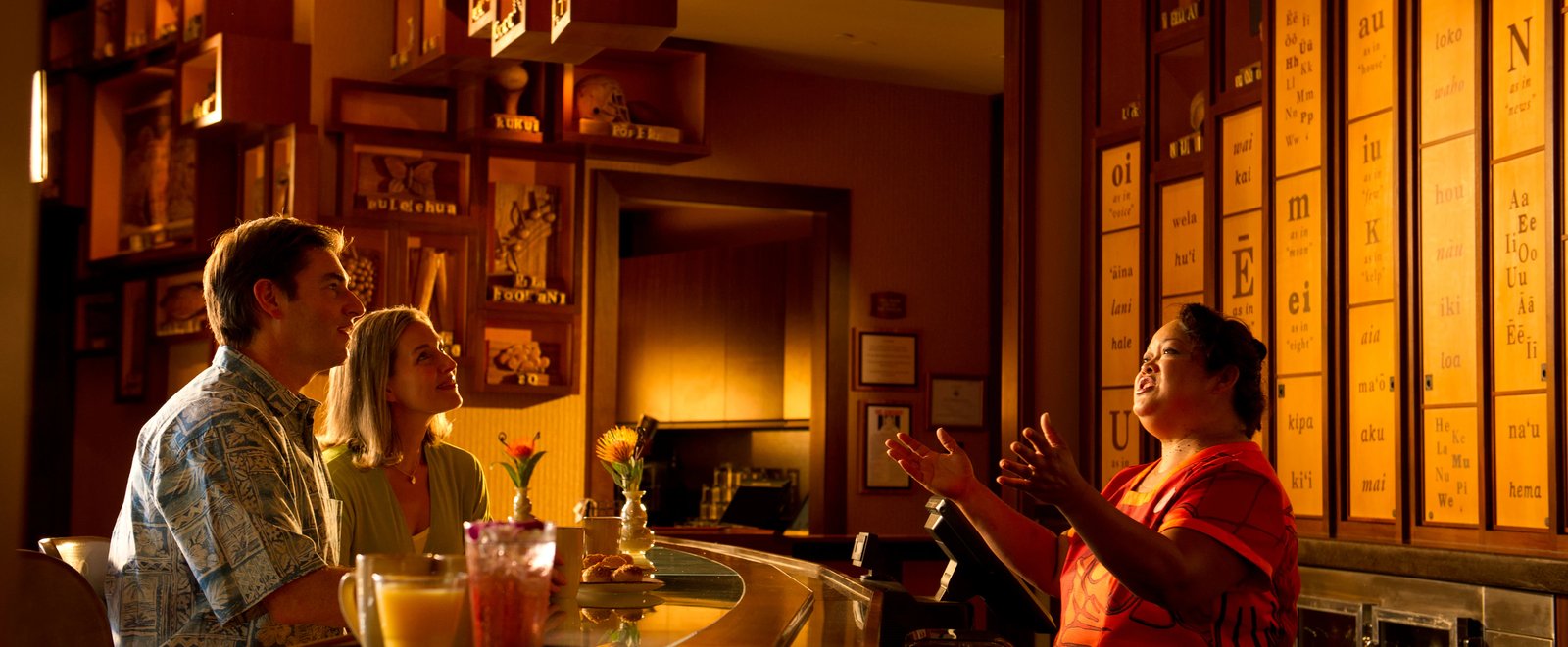 Aulani, A Disney Resort & Spa, at the table