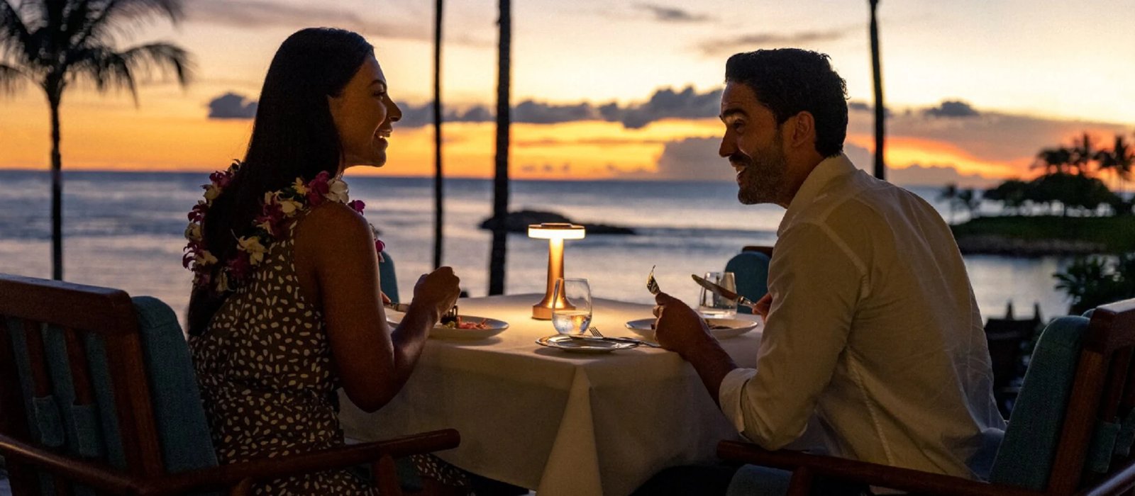 Aulani, A Disney Resort & Spa, at the table