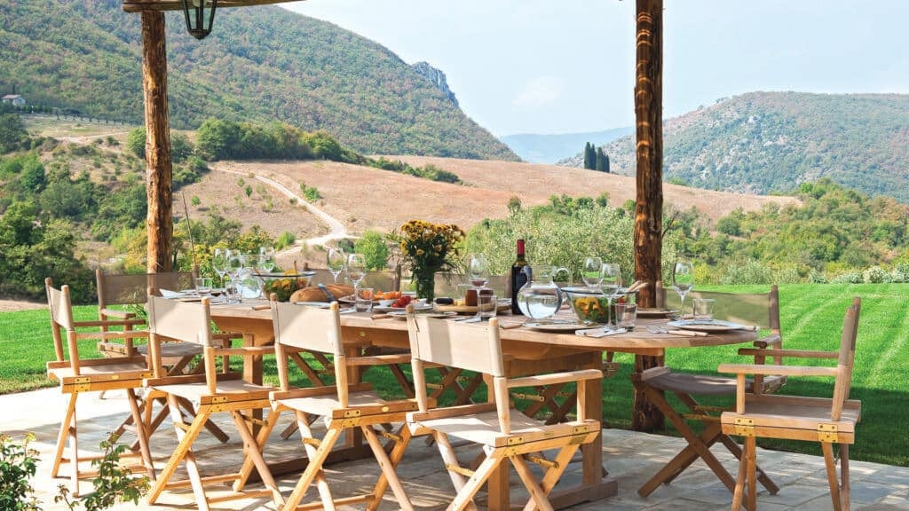 Tenuta di Murlo, at the table
