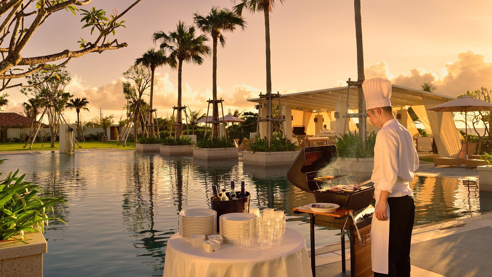 The Uza Terrace Beach Club Villas, at the table