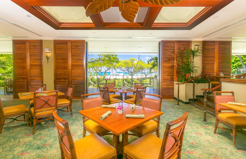 Hale Koa Hotel, at the table