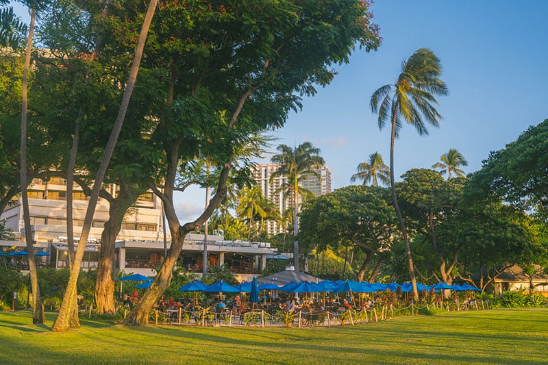 Hale Koa Hotel, at the table