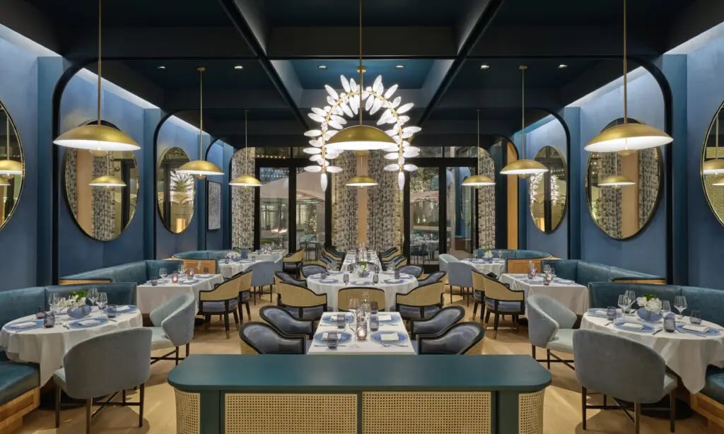 The Crescent Hotel, Fort Worth, the blue room