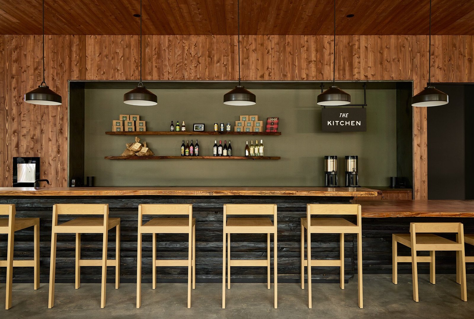 AutoCamp Sequoia, the kitchen & clubhouse bar