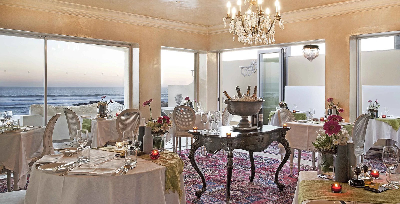 Birkenhead House, dining room & ocean terrace
