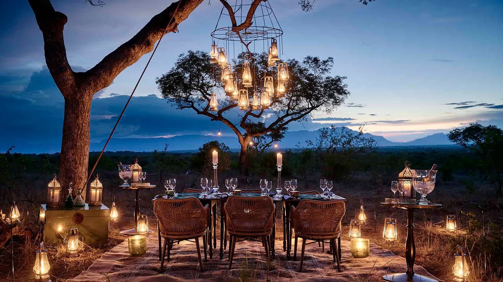 Malewane Lodge at Royal Malewane, at the table