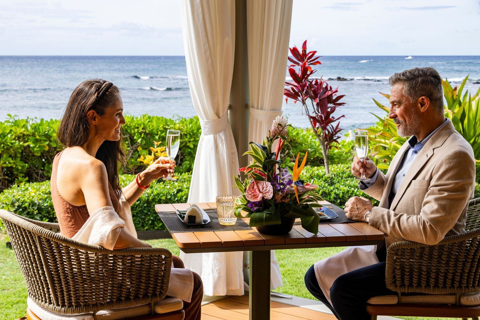 Koʻa Kea Resort on Poipu Beach, at the table
