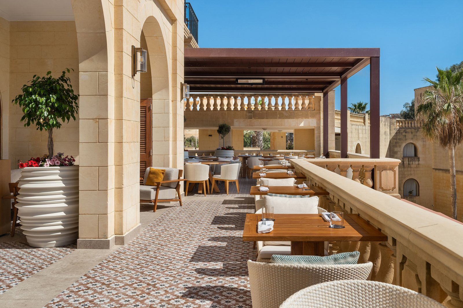 Kempinski Hotel San Lawrenz Malta, at the table