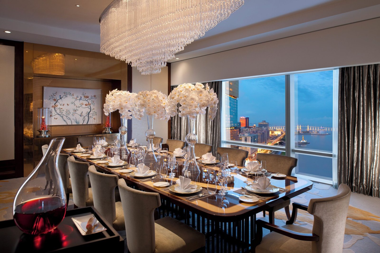 Mandarin Oriental, Macau, at the table