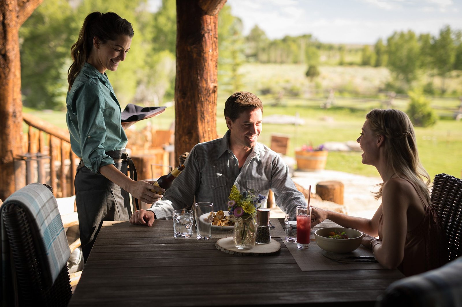 Magee Homestead at Brush Creek Ranch, at the table