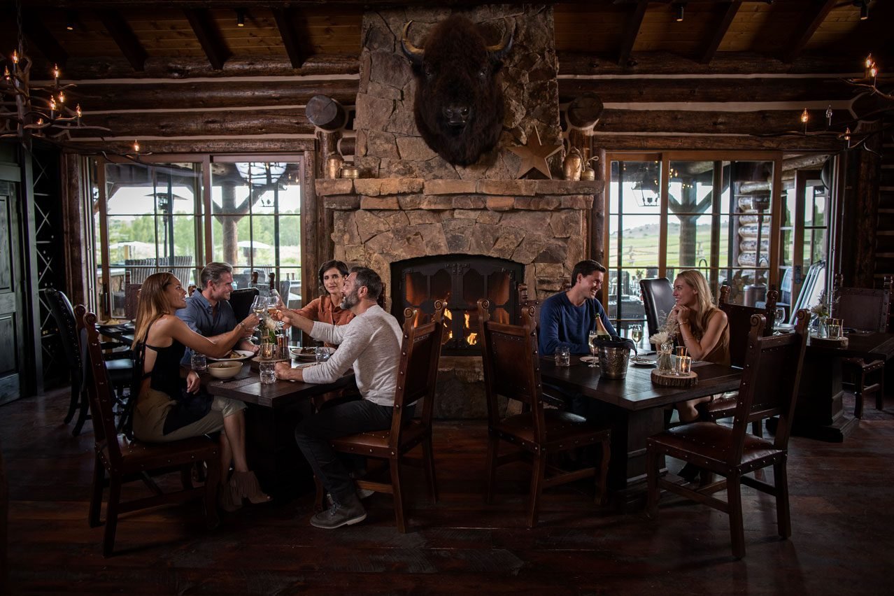Magee Homestead at Brush Creek Ranch, at the table