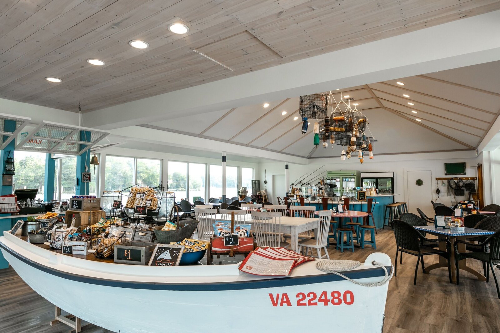 The Tides Inn, at the table