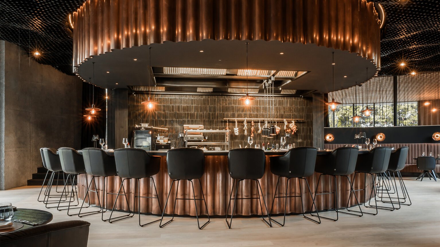 Amrai Suites, at the table