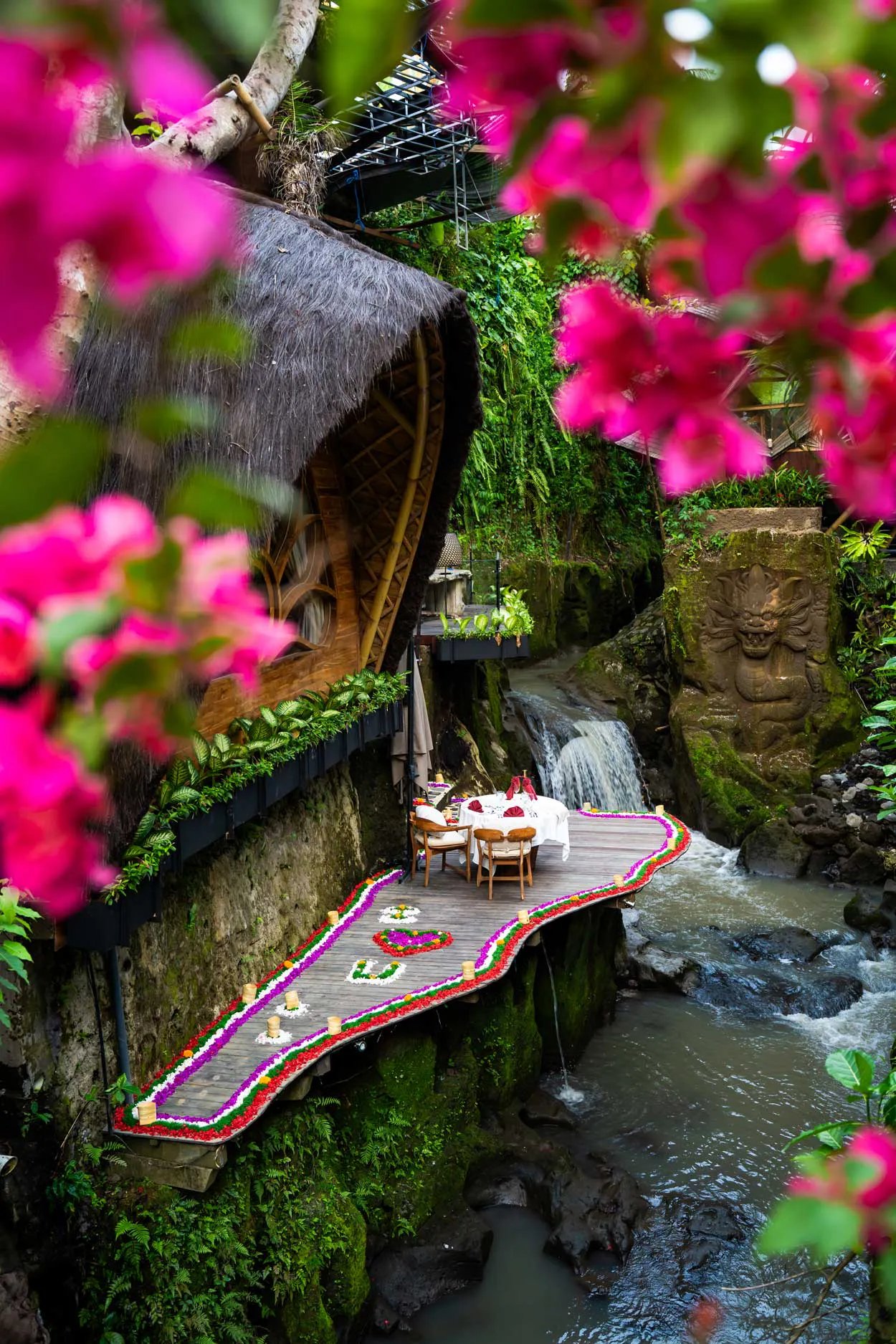 Ulaman Eco Luxury Resort, waterfall deck