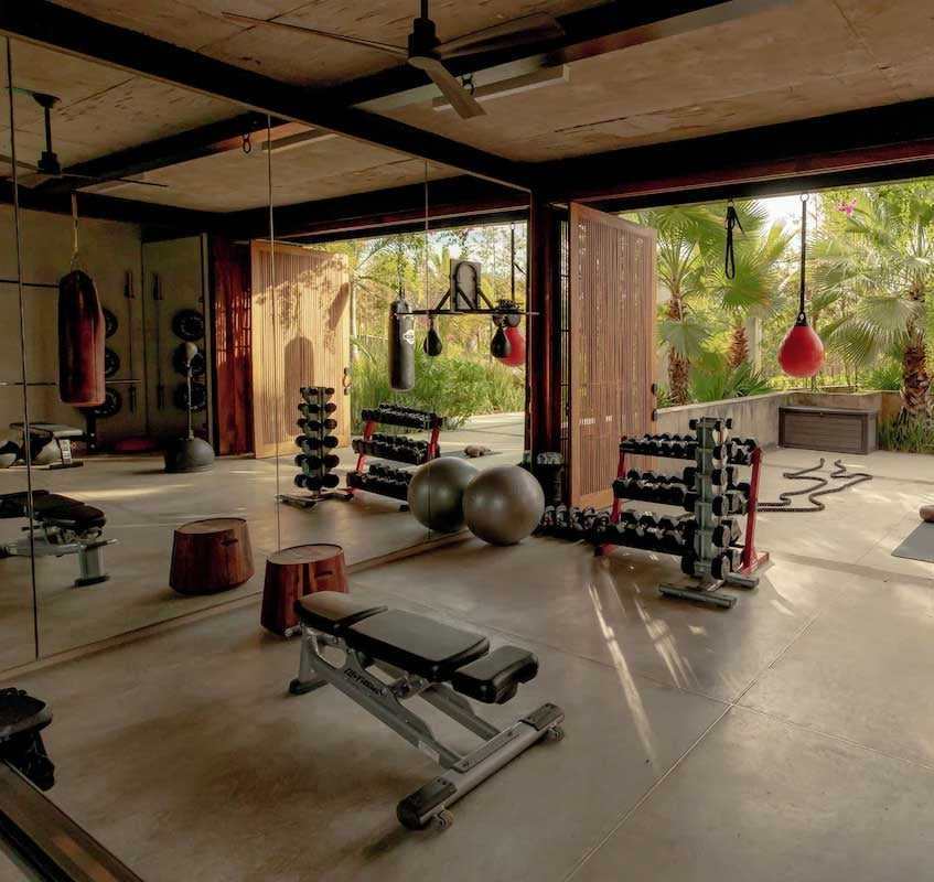 Hotelito at MUSA, the gym and courts