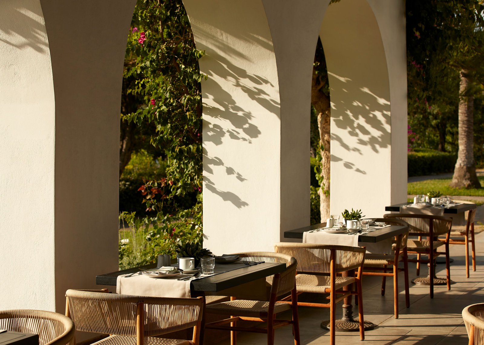 Minos Beach Art Hotel, at the table