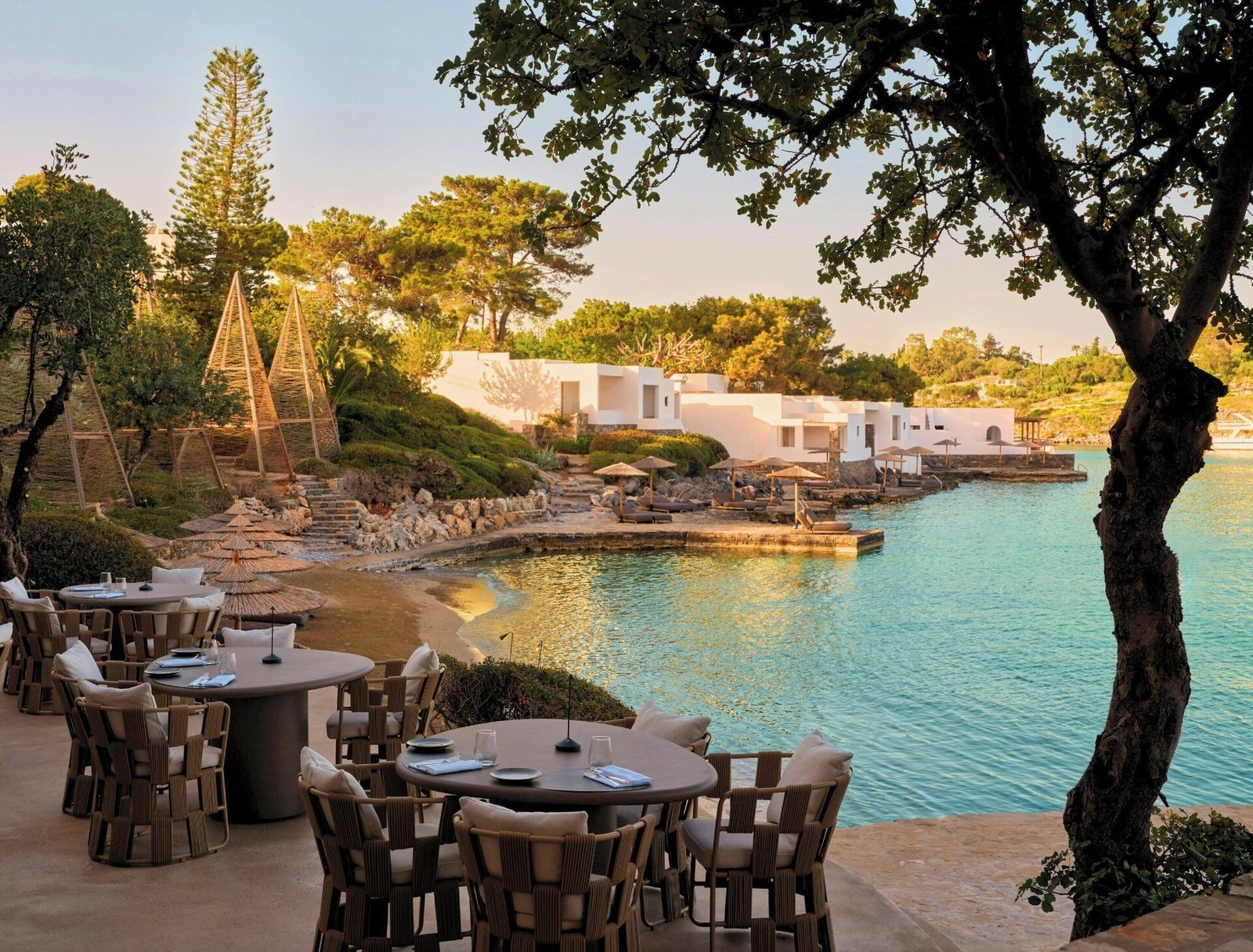 Minos Beach Art Hotel, at the table