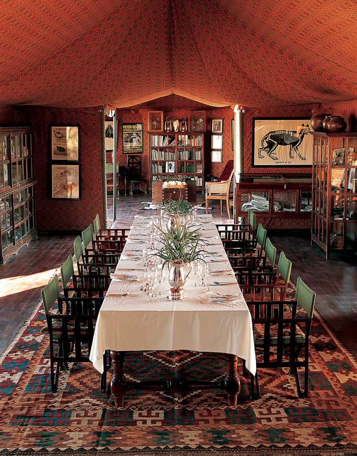 Jack's Camp, the mess tent