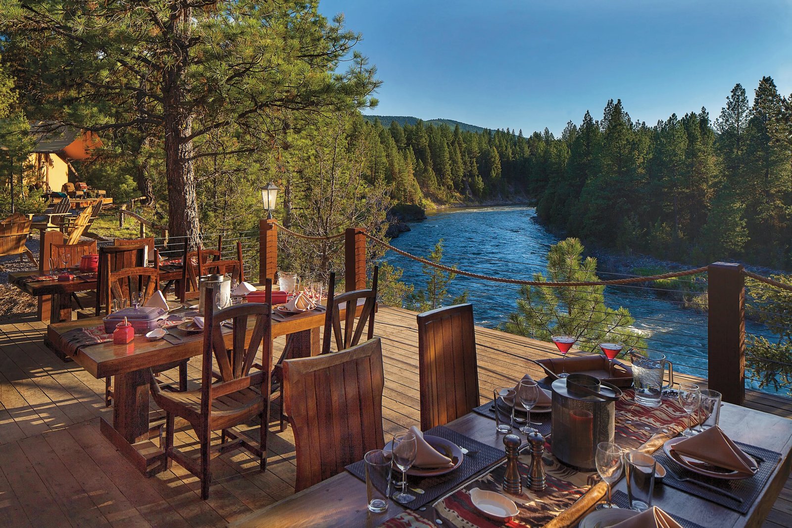 Paws Up Montana, camp dining pavilions