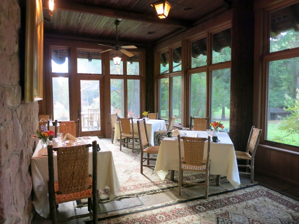 The Lodge at Glendorn, main lodge dining room