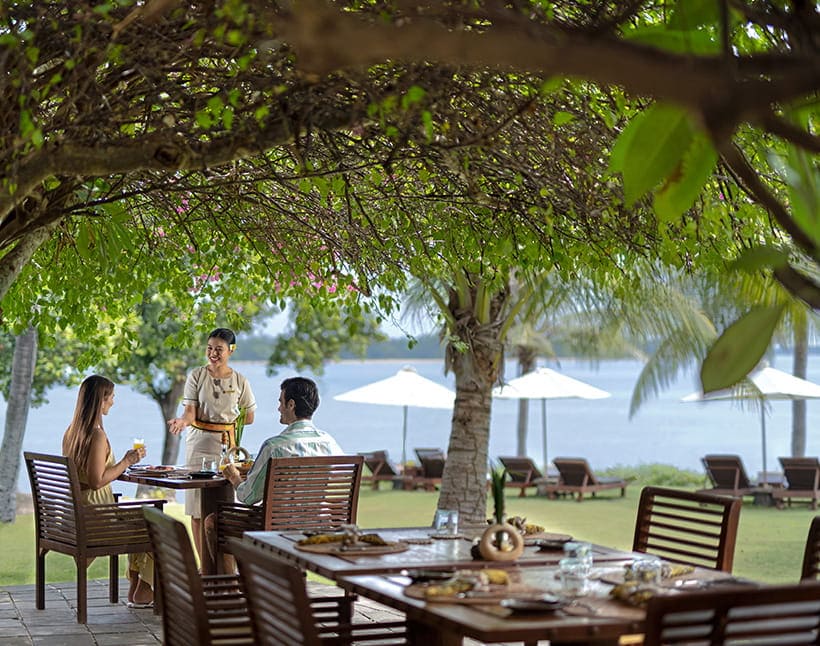 The Oberoi, Lombok, at the table