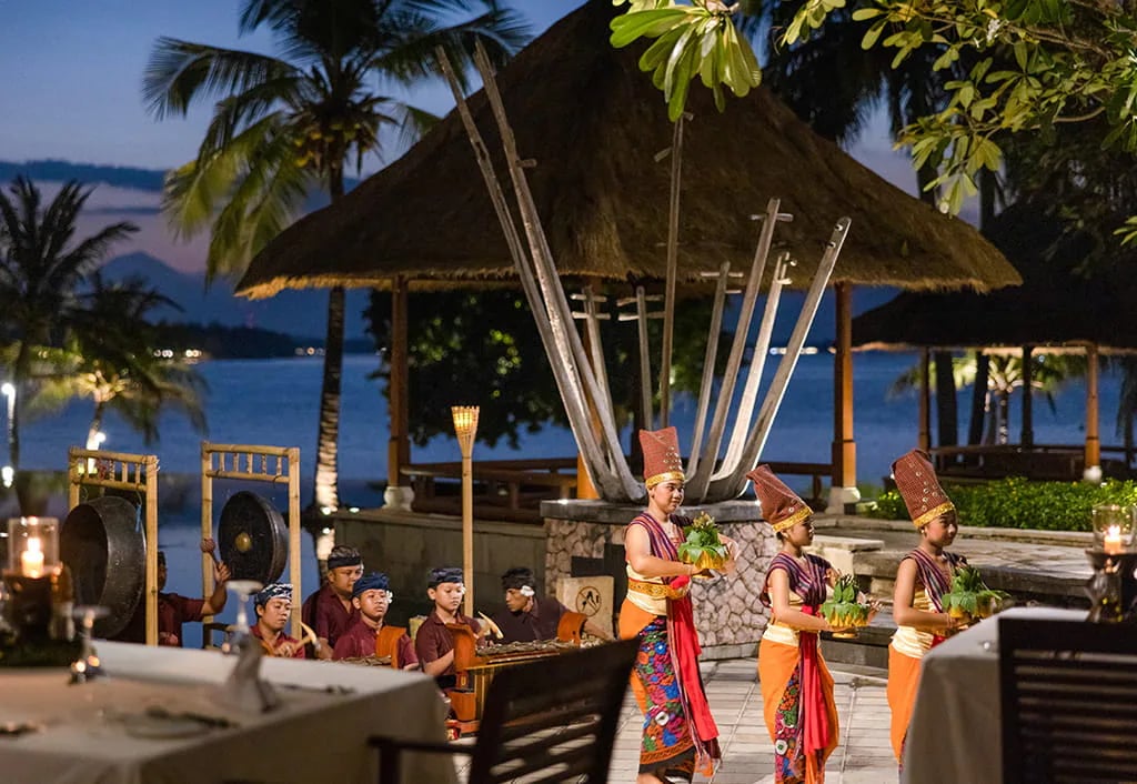 The Oberoi, Lombok, at the table