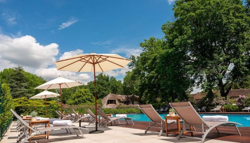 Auberge des Templiers, the pool