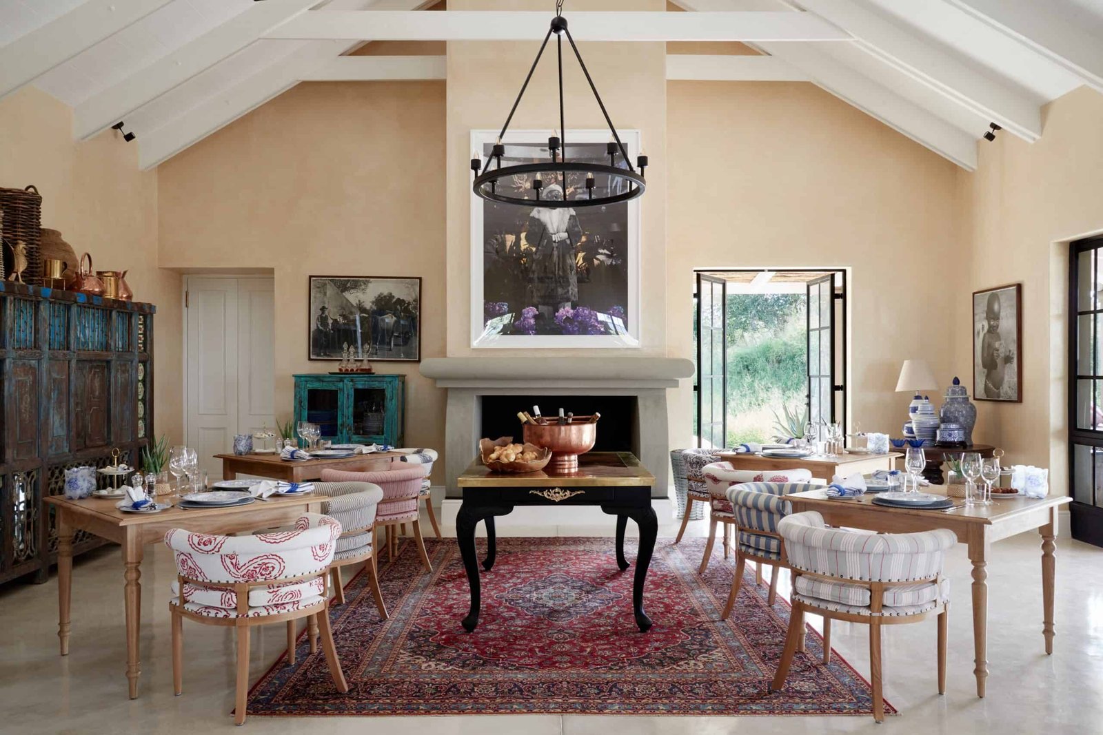 Farmstead at Royal Malewane, main lodge lounge & dining deck