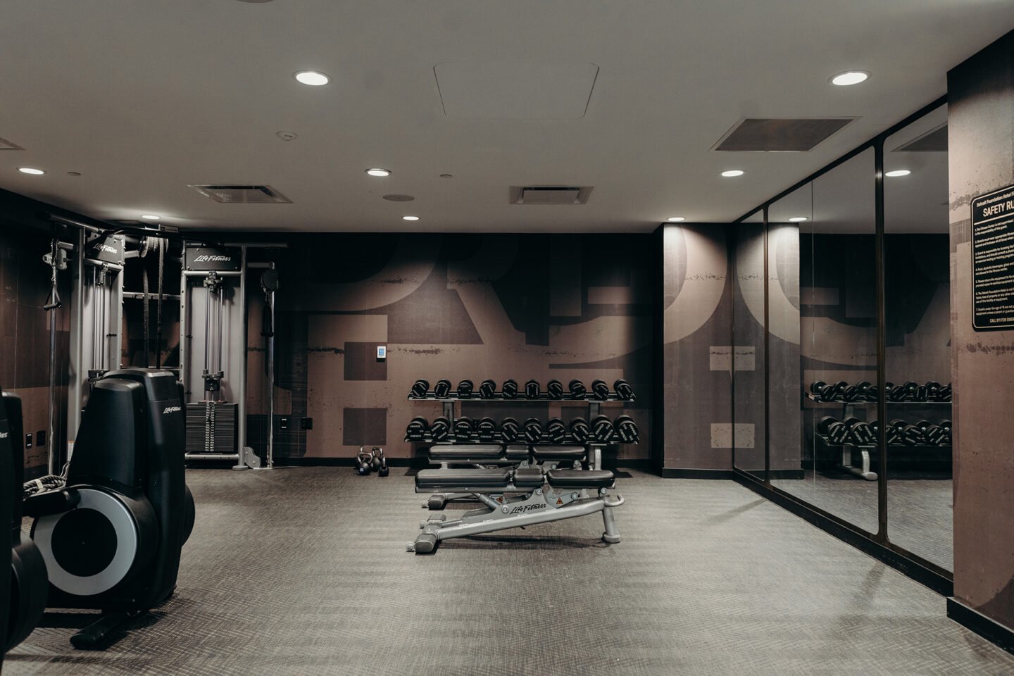Detroit Foundation Hotel, the gym