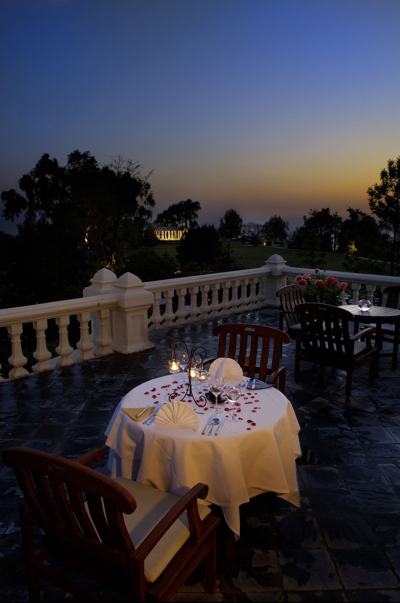 Ananda In The Himalayas, at the table