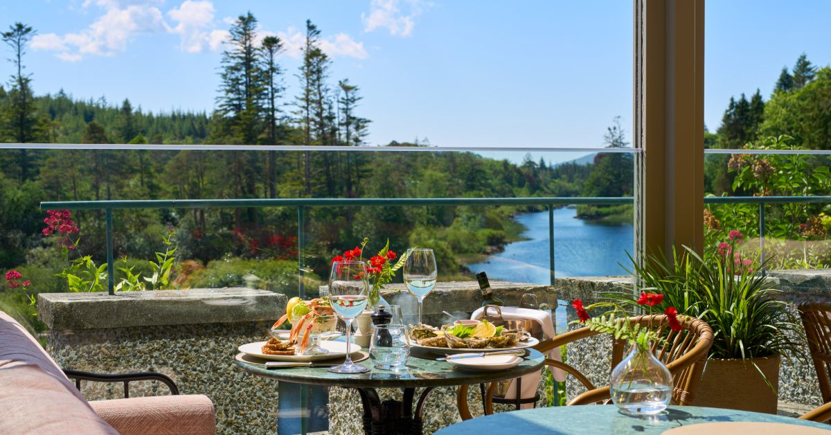 Ballynahinch Castle, the terrace