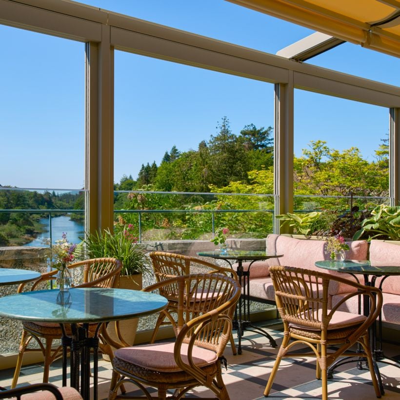 Ballynahinch Castle, the terrace