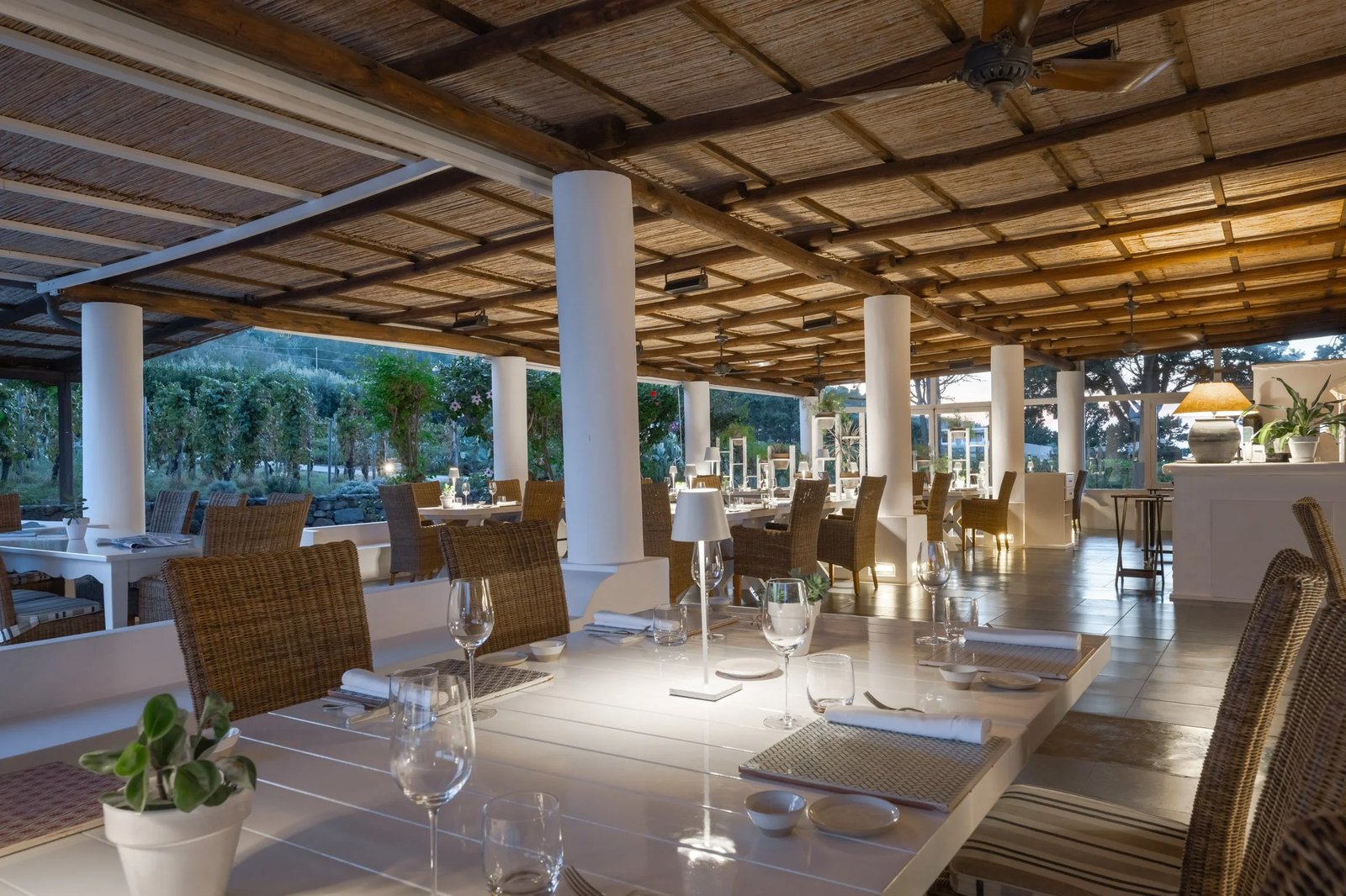 Capofaro Resort, at the table