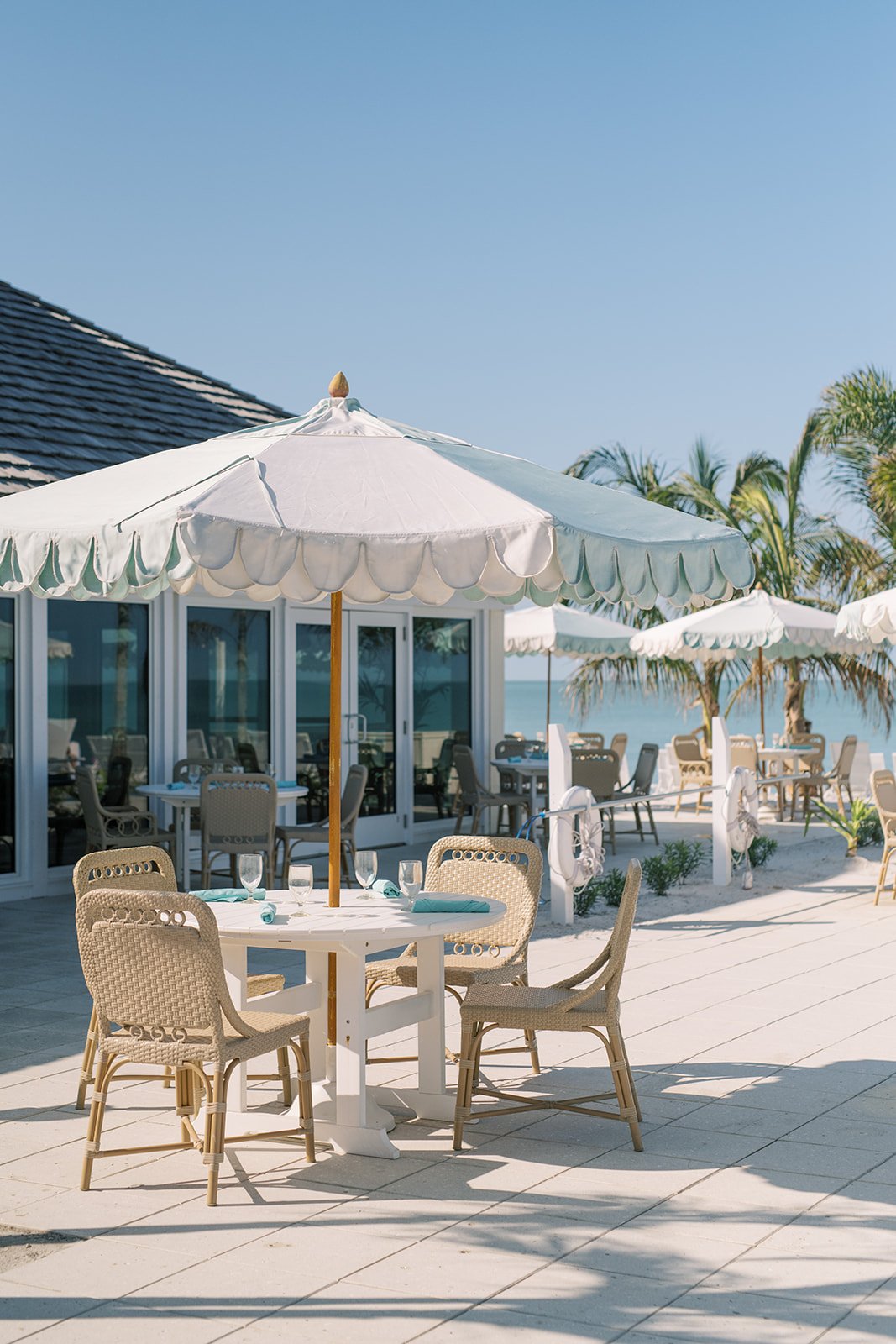The Gasparilla Inn, the beach club dining pavilion