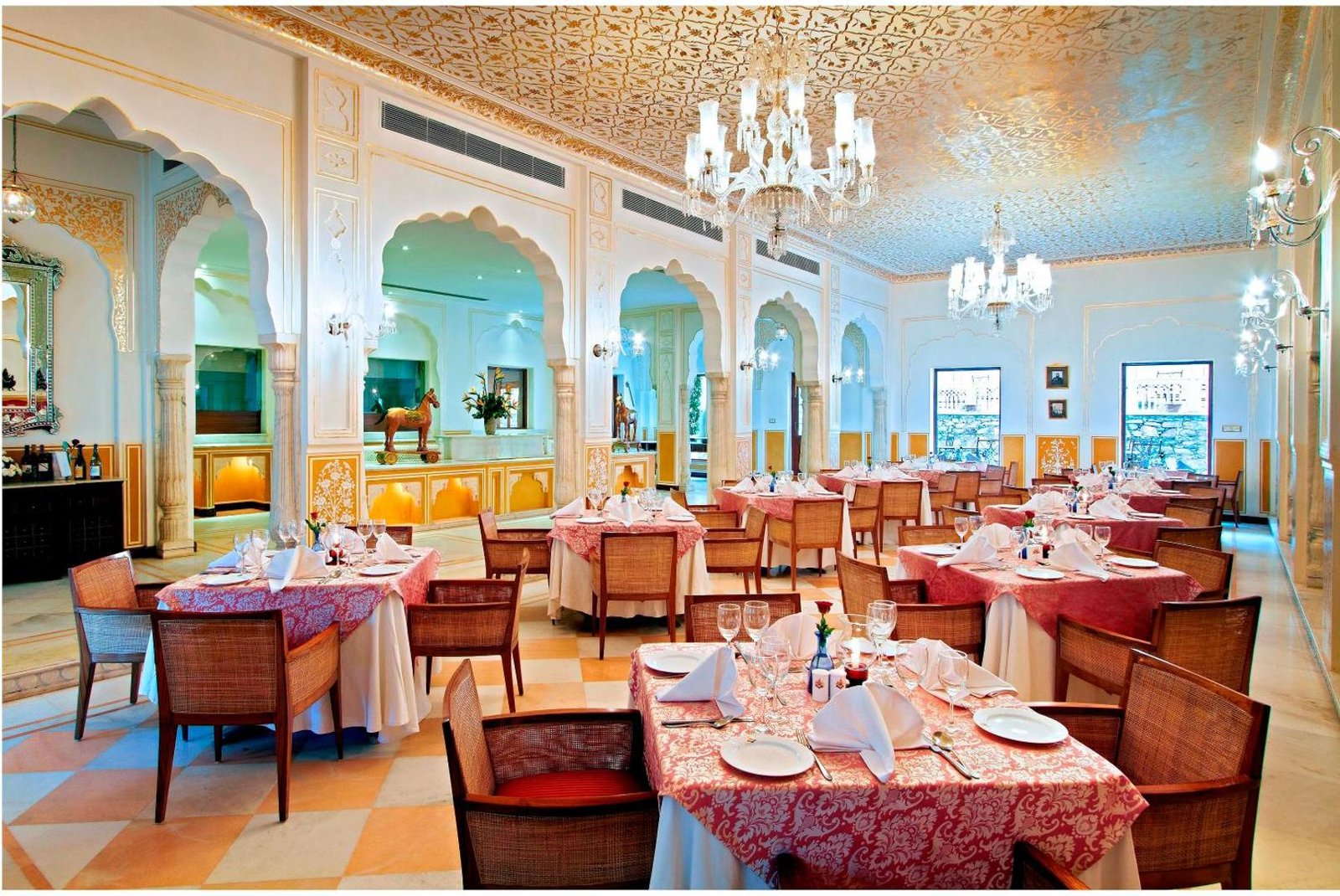 Samode Palace, at the table