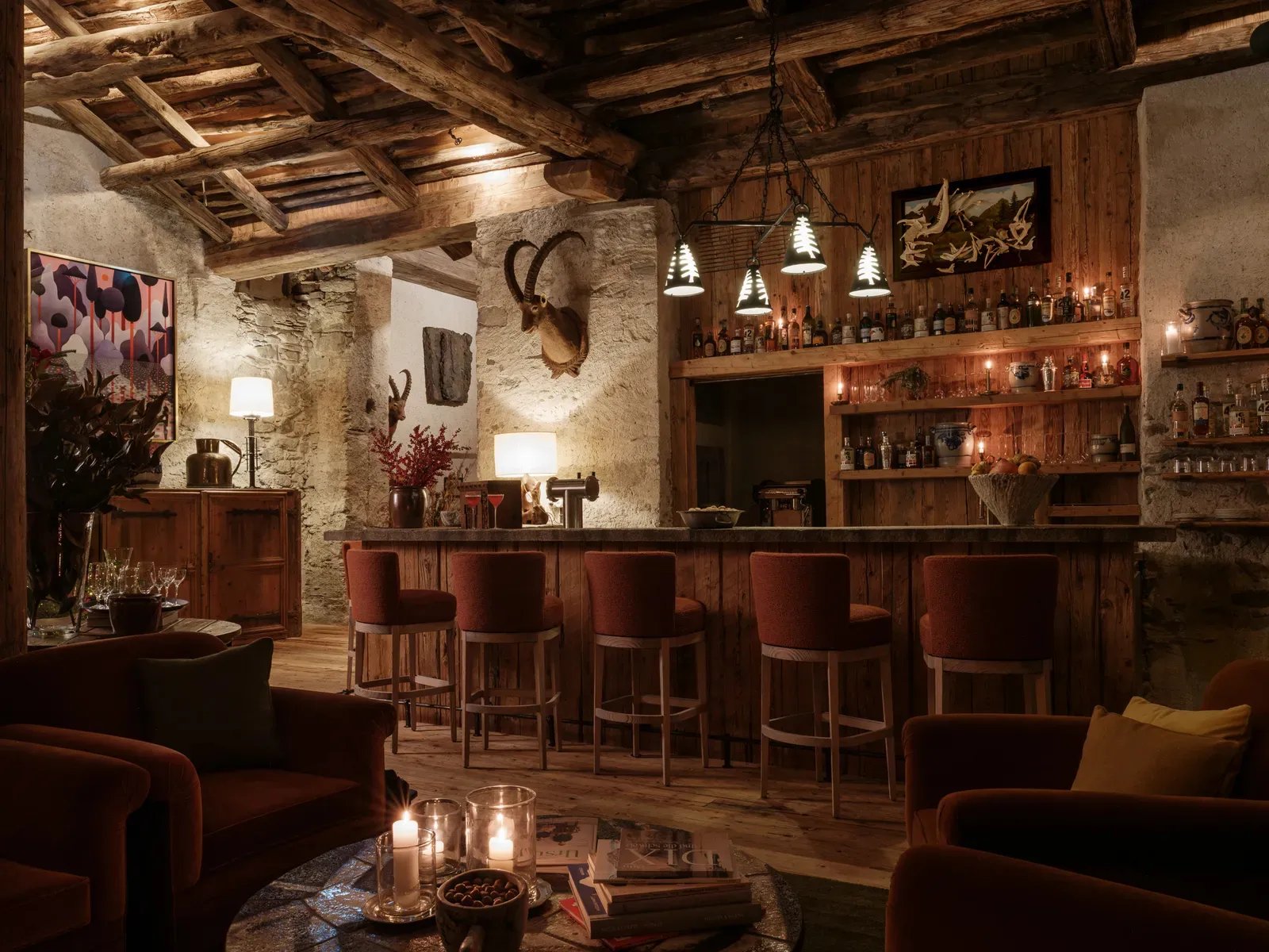 Chesa Marchetta Hotel, at the table
